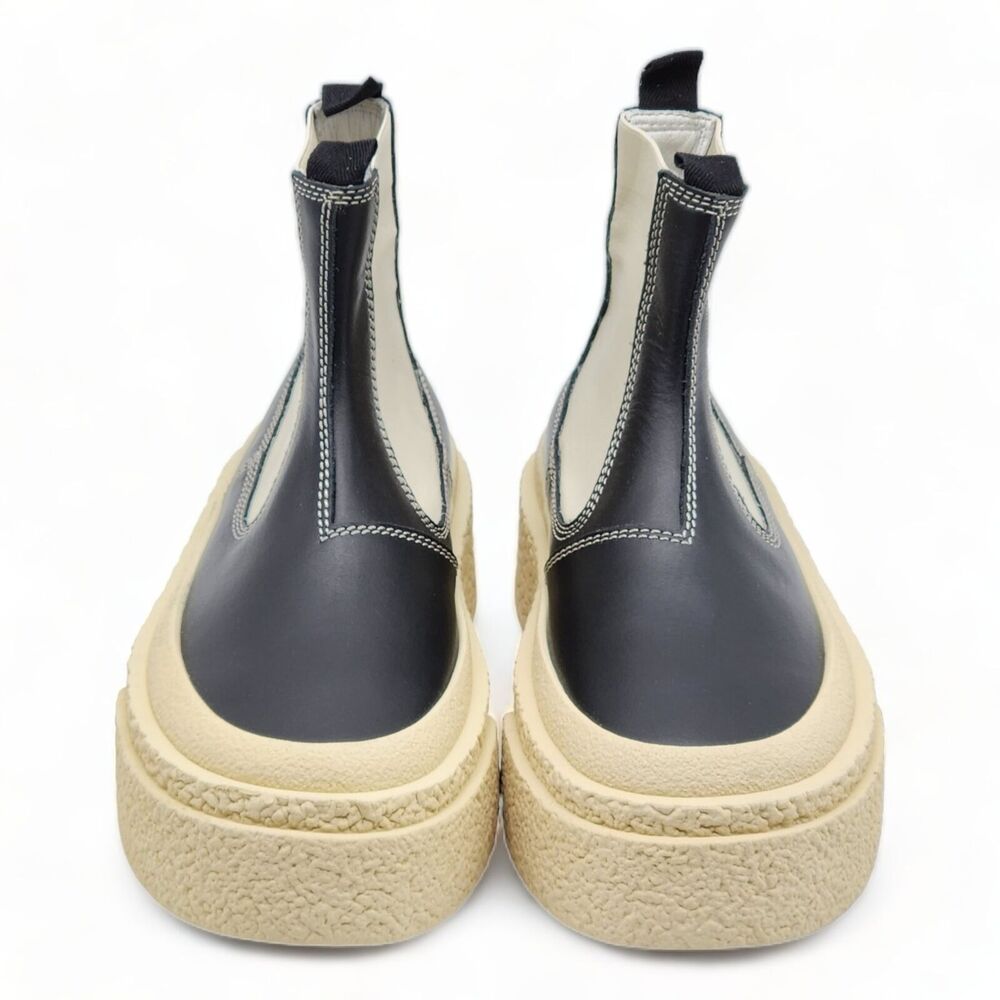 MM6 Maison Margiela Round-toe Leather Ankle Boots 40.5 (10.5) - Picture 4 of 7